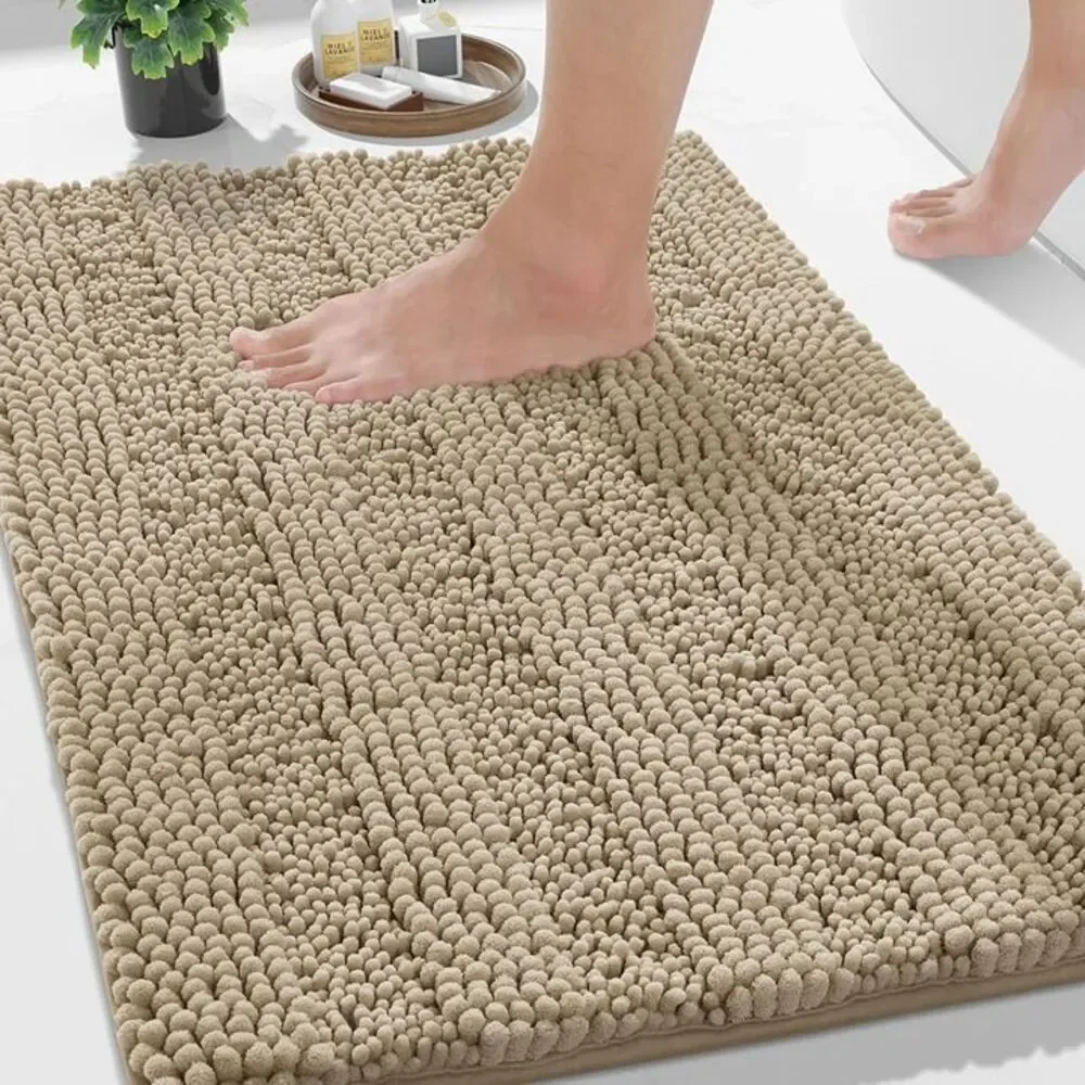 NEW Yimobra Chenille Bath Mat • Non-Slip Plush Bathroom Rug • Quick Dry 55x24